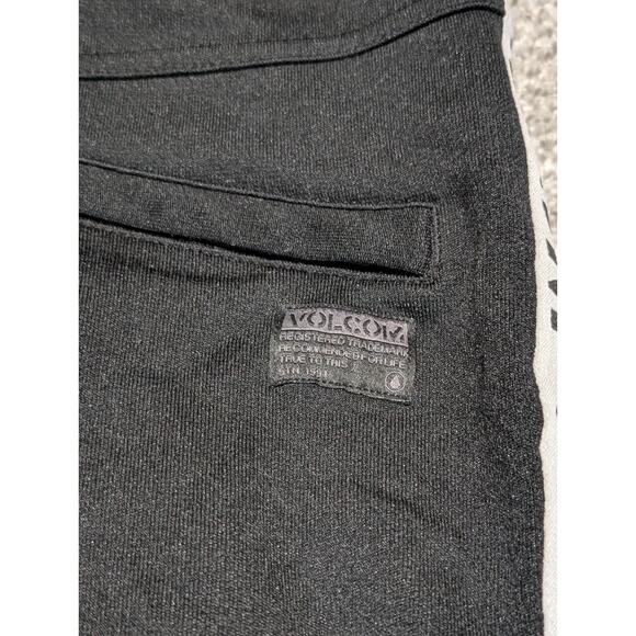Men's Volcom Small Black Polyester/Cotton Album Pants Spell Out Logo Black White - Picture 6 of 10